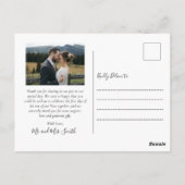 愛と感謝してい写真コラージュの結婚ありがとうぽう ポストカード (裏面)