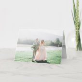 愛と感謝してい写真コラージュの結婚折り畳み カード (裏面)