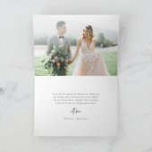 愛と感謝してい写真コラージュの結婚折り畳み カード (内部)