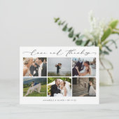 愛と感謝してい写真コラージュ結婚ズ サンキューカード (スタンド正面)