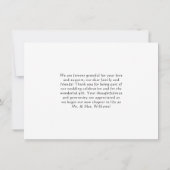 愛と感謝してい写真コラージュ結婚ズ サンキューカード (裏面)