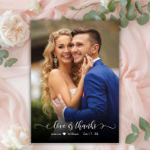 愛と感謝してい写真結婚のサンキューカード サンキューカード