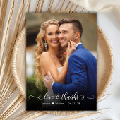 愛と感謝してい写真結婚のサンキューカード サンキューカード