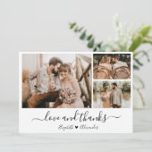 愛と感謝してい写真結婚のサンキューカード サンキューカード (スタンド正面)