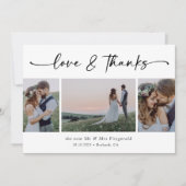 愛と感謝してい写真結婚の サンキューカード (正面)