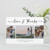 愛と感謝してい写真結婚の サンキューカード (スタンド正面)