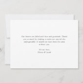 愛と感謝してい写真結婚の サンキューカード (裏面)