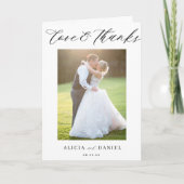 愛と感謝してい写真QRコード結婚はあなた カード (正面)