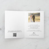愛と感謝してい写真QRコード結婚はあなた カード (内部)