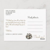 愛と感謝してい冬のフローラは結婚あなた感謝していだ ポストカード (裏面)