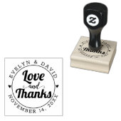 愛と感謝してい名と結婚日付 ラバースタンプ (押印)