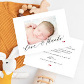 愛と感謝してい感謝していカスタムの写真の赤ちゃんシャワーあなた ノートカード