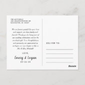 愛と感謝してい春グリーン結婚の写真コラージュ ポストカード (裏面)