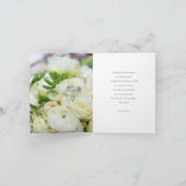 愛と感謝してい白黒の縁ど写真結婚の サンキューカード (内部)