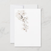 愛と感謝してい白黒ランのフローラ結婚ズ サンキューカード (裏面)