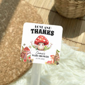 愛と感謝してい真菌キノコ蛾ベビーシャワー スクエアシール