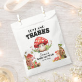 愛と感謝してい真菌キノコ蛾ベビーシャワー フェイバーバッグ (クリップ留めされた状態)