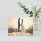 愛と感謝してい結婚はがき ポストカード (スタンド正面)