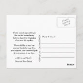 愛と感謝してい結婚はがき ポストカード (裏面)