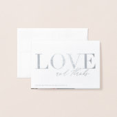 愛と感謝してい結婚サンキューカード 箔カード (裏面封筒付き)