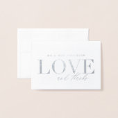 愛と感謝してい結婚サンキューカード 箔カード (封筒付き正面)