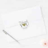 愛と感謝してい結婚式の引き出物白 ラウンドシール (封筒)