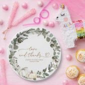 愛と感謝してい緑のパンプキ結婚ン ペーパープレート (パーティー)