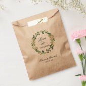 愛と感謝してい緑の葉リース結婚ズ フェイバーバッグ (封をした状態)
