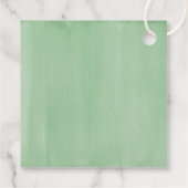 愛と感謝してい緑素朴のブライダルシャワー フェイバータグ (裏面)