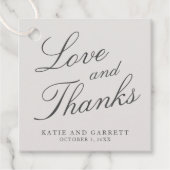 愛と感謝してい色エレガント無地のグ結婚レイ フェイバータグ (正面)