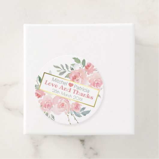 愛と感謝してい赤面ピンクと緑結婚の フェイバータグ (インサイチュ)