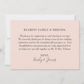 愛と感謝してい赤面秋フローラ結婚の写真 サンキューカード (裏面)