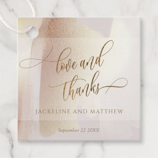 愛と感謝してい赤面、テラコッタの筆跡。 フェイバータグ (正面)