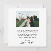 愛と感謝してい金ゴールドスクリプト写真結婚コラージュ (裏面)