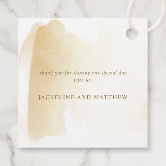 愛と感謝してい金ゴールド黄色の水色 フェイバータグ (裏面)