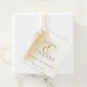 愛と感謝してい金ゴールド黄色の水色 フェイバータグ (インサイチュ)