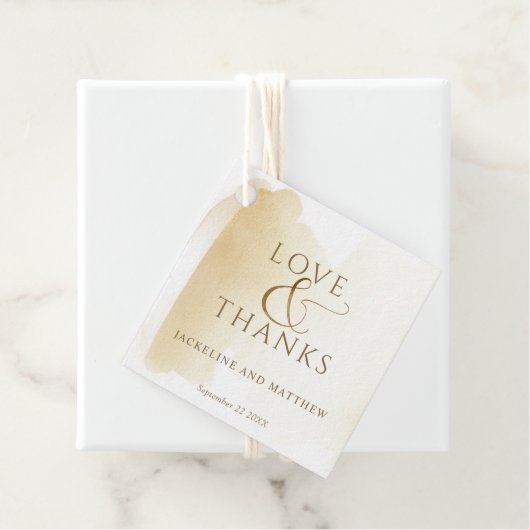 愛と感謝してい金ゴールド黄色の水色 フェイバータグ (インサイチュ)