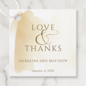 愛と感謝してい金ゴールド黄色の水色 フェイバータグ (正面)