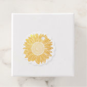 愛と感謝してい金素朴箔ひまわり結婚の フェイバータグ (箱)