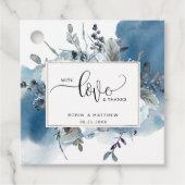 愛と感謝してい青い水の色とフローラ フェイバータグ (正面)