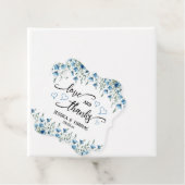 愛と感謝してい青素朴ボホワイルドフラワー結婚ズ フェイバータグ (インサイチュ)