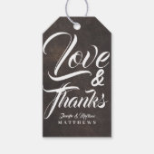 愛と感謝してい革の書結婚道のモノガー ギフトタグ (正面)