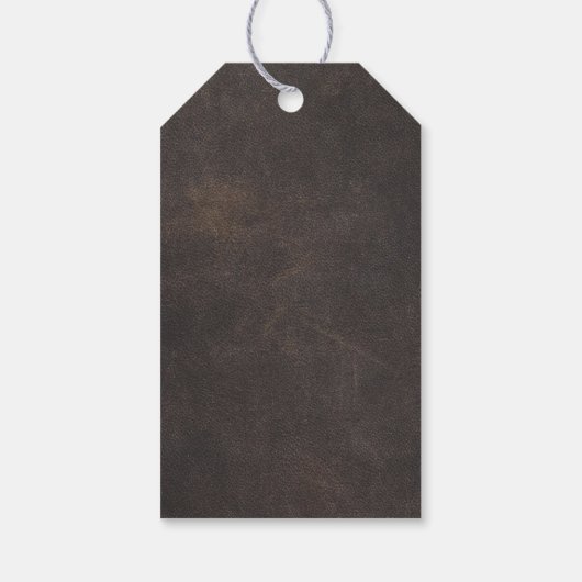 愛と感謝してい革の書結婚道のモノガー ギフトタグ (裏面)