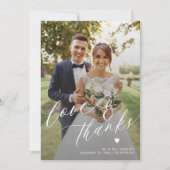 愛と感謝してい6つの写真のコラージュ結婚の感謝していあなた 招待状 (正面)
