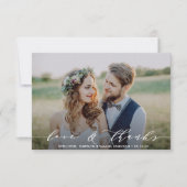 愛と感謝してい |お願い結婚の写真カード サンキューカード (正面)