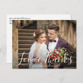 愛と感謝してい | お願い結婚の写真カード ポストカード (正面/裏面)