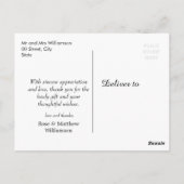 愛と感謝してい | お願い結婚の写真カード ポストカード (裏面)