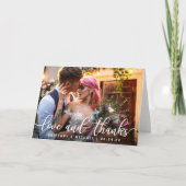 愛と感謝してい |さんモダン結婚の写真F サンキューカード (正面)