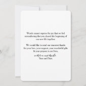 愛と感謝してい |の結婚タイポグラフィオーバーレイ | サンキューカード (裏面)