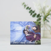 愛と感謝してい | ハートモダン写真ありがとう ポストカード (スタンド正面)